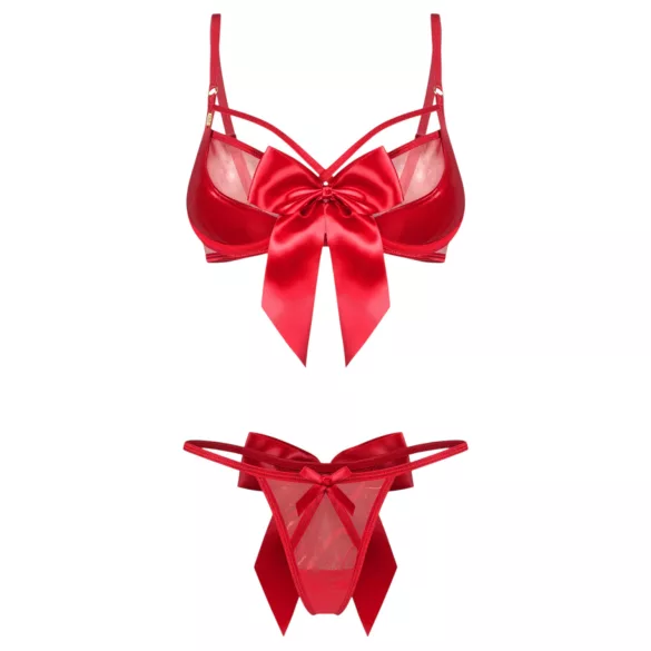 Obsessive Gifty - todelt sexy undertøyssett for kvinner (rød)