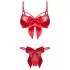 Obsessive Gifty - todelt sexy undertøyssett for kvinner (rød)
