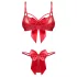 Obsessive Gifty - todelt sexy undertøyssett for kvinner (rød)