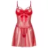 Obsessive Gifty - babydoll og tangasett (rød) - L/XL