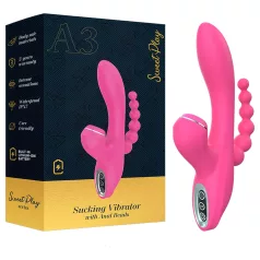   Sweet Play - G-punktvibrator med analsonde og sugefunksjon (rosa)