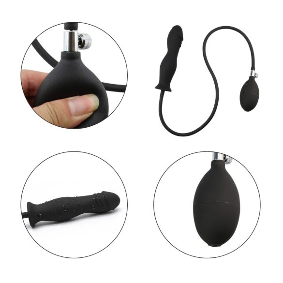 Wild Play - oppblåsbar analplugg (svart)