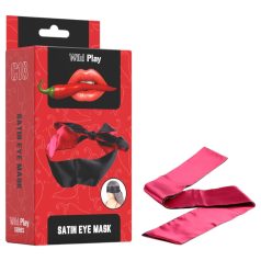 Wild Play - sateng sovemaske (svart-rosa)