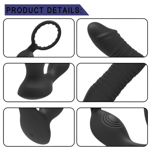 Men's Play - smart, støtende analvibrator (svart)
