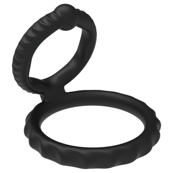 Men's Play - penis- og testikkelring (svart)