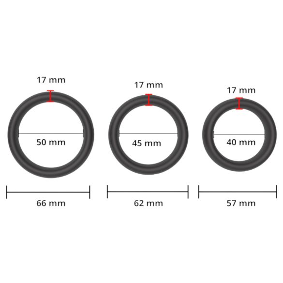 Men's Play - tykk penisring sett - svart (3 stk)