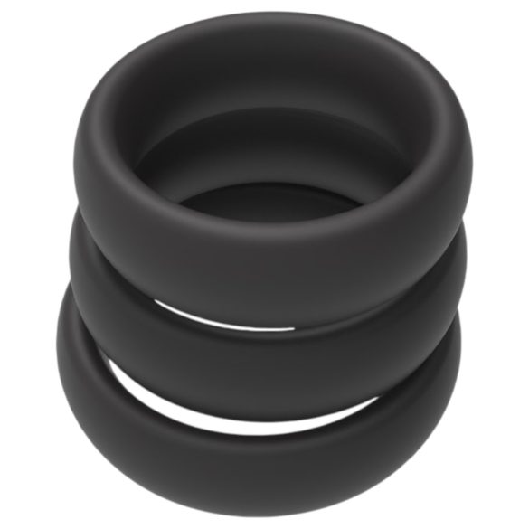 Men's Play - tykk penisring sett - svart (3 stk)