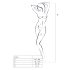 Passion BS013 - stripet nettsett (svart) - S-L