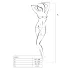 Passion BS014 - åpen rød netting catsuit med snøring (S-L)