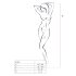 Passion BS034 - Nettsett med roseranker (hvit) - S-L