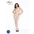 Passion BS036 - Rosete, åpen jumpsuit (hvit) - S-L