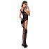 Passion BS061 - blomstrete netting-sett (svart) - S-L