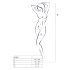 Passion BS061 - blomstrete netting-sett (svart) - S-L