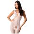 Passion BS078 - prikkete, åpen overall (hvit) S-L