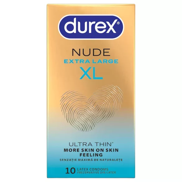 Durex Nude XL - ekstra store kondomer (10 stk)