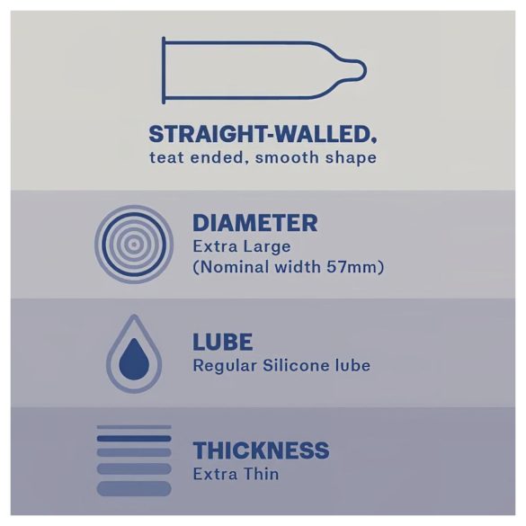 Durex Invisible XL - ekstra store kondomer (10 stk)