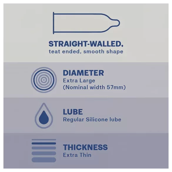 Durex Nude XL - ekstra store kondomer (10 stk)