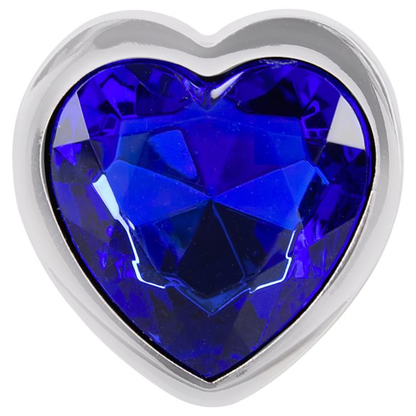 Magic Shiver - metall analplugg med krystall (blå)