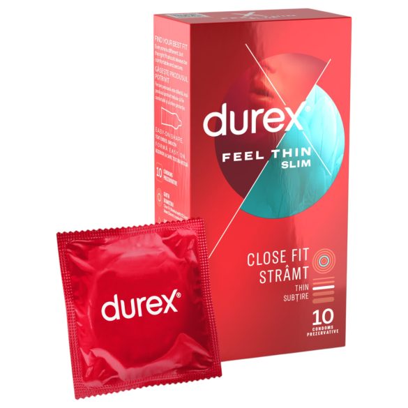 Durex Feel Thin Slim Fit - naturtro kondomer (10 stk)