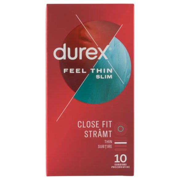 Durex Feel Thin Slim – Ekstra tynne kondomer for naturlig følelse (10 stk)