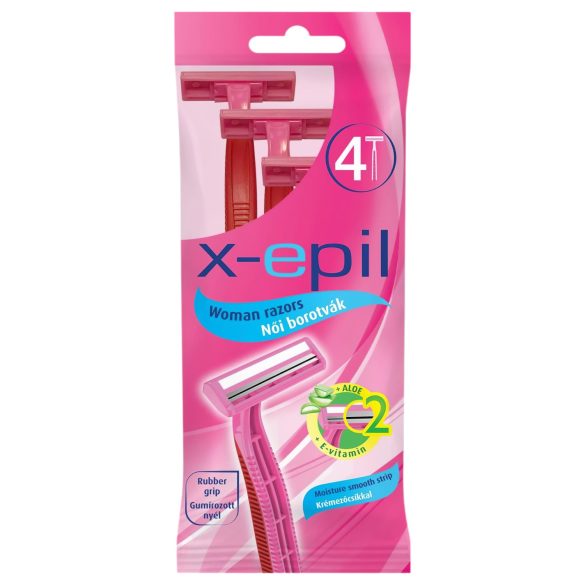 X-Epil - engangshøvel for kvinner med 2 blader (4 stk)