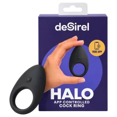   Desirel Halo - app-styrt vibrerende penisering for menn (svart)