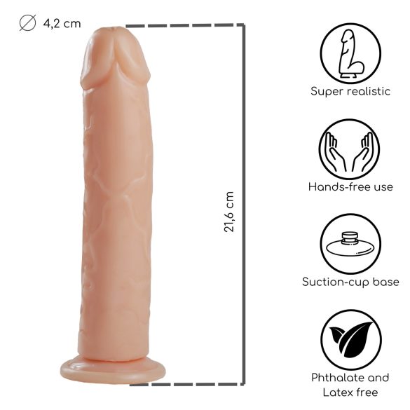 Desirel Desired Bliss - sugekopp dildo (natur)