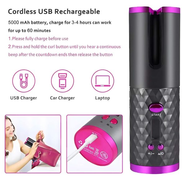 CAC - oppladbart krøllsett (hvit)