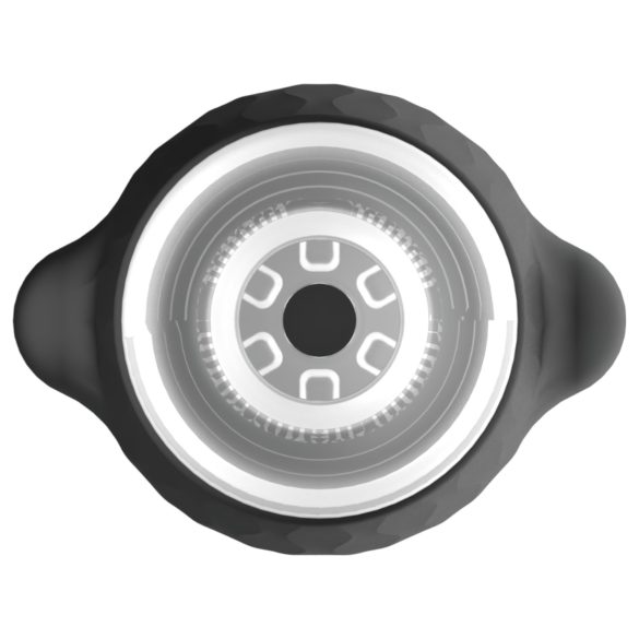 Lonely Anne - oppladbar vibrerende sugemasturbator (svart)