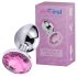 Desirel Pink Jewel M - analplugg (sølv-rosa)