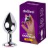 Desirel Pink Jewel M - anal plug (sølv-rosa)