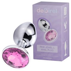 Desirel Pink Jewel L - analplugg (sølv-rosa)