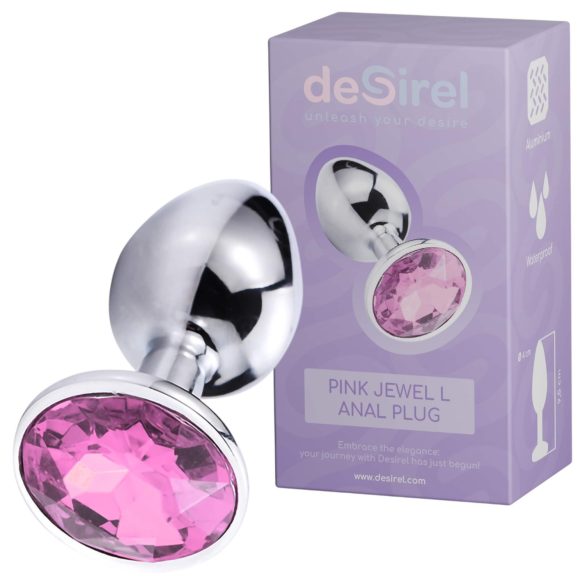 Desirel Rosa Juvel L - analt plugg (sølv-rosa)