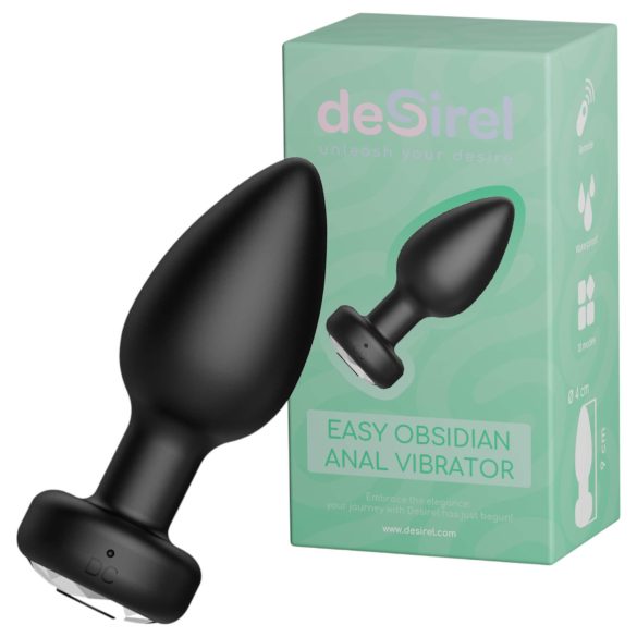 Desirel Easy Obsidian - oppladbar, trådløs analvibrator (svart)