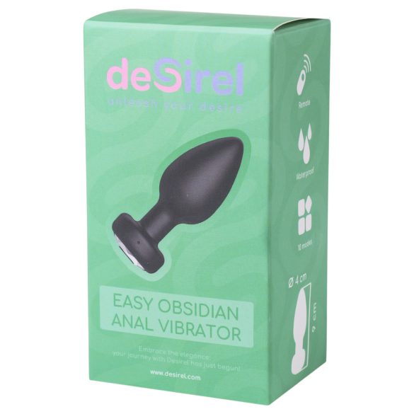 Desirel Easy Obsidian - trådløs analvibrator med radio (svart)