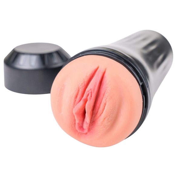 Desirel True Touch - naturtro vibrerende onanihylse (natur-svart)