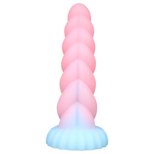 Lystig enhjørningdildo - 22cm (regnbue)