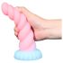 Lystig enhjørningdildo - 22cm (regnbue)