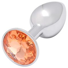 Sunfo - metall analplugg med gullstein (sølv)