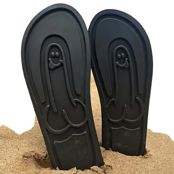 Flip-flop sandaler - "Lykke" såle - svart - 44/45