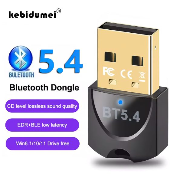 Bluetooth 5.4 USB-adapter for opptil 7 enheter
