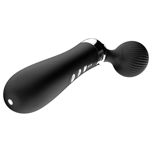 Bøyd, oppladbar massasjevibrator (svart)