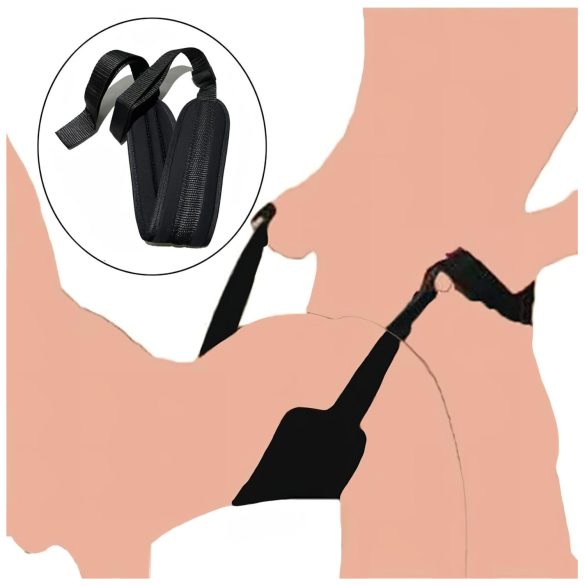 Lonely - BDSM Støtterem for Posering (svart)