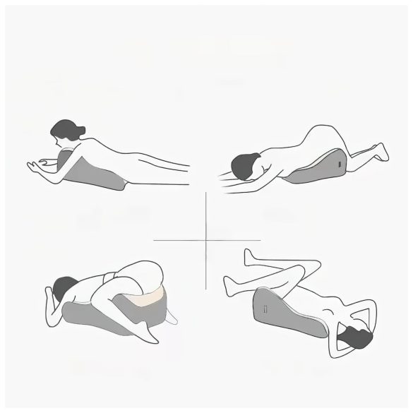 Magic Pillow - Minneputetrekk med dildo-holder (grå)