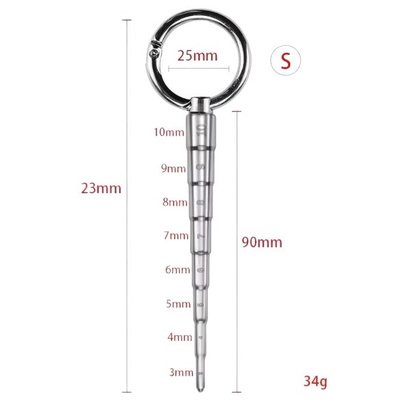 Rustfritt stål dilator - S (sølv)
