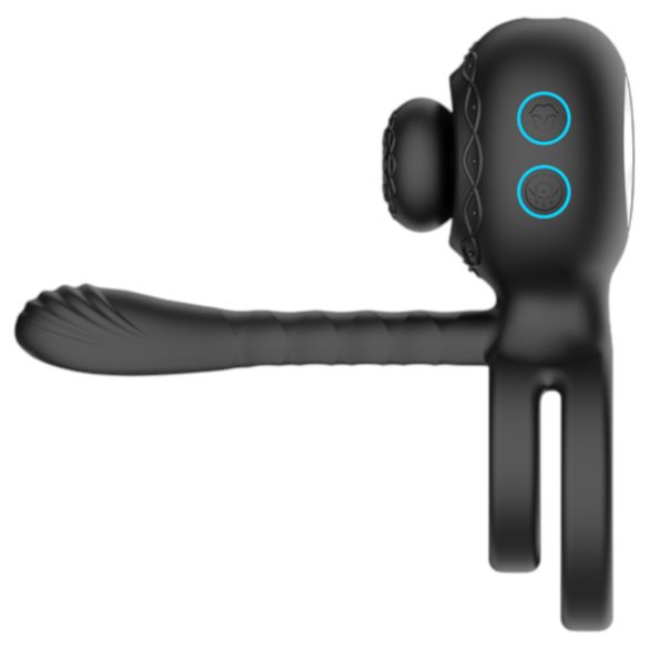 Biu-Biu - penisring og parvibrator (svart)