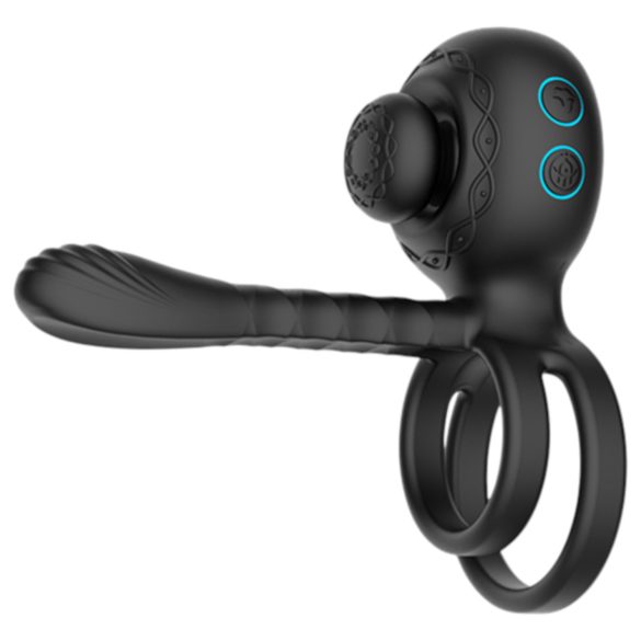 Biu-Biu - penisring og parvibrator (svart)