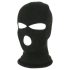 Balaclava - strikket maske med 3 åpninger (svart)