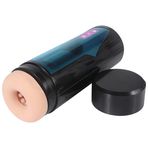 Lonely - skyvende, stønnende onanihylse (svart)