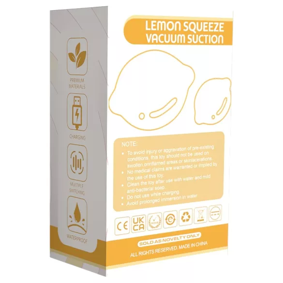Lemon Squeeze - klitorissuger‑vibrator formet som en sitron (gul)